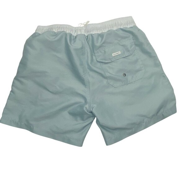Allfenix Mens Light Blue gray Swim Shorts W/ Elastic Waist & Drawstring Size M - Picture 6 of 11